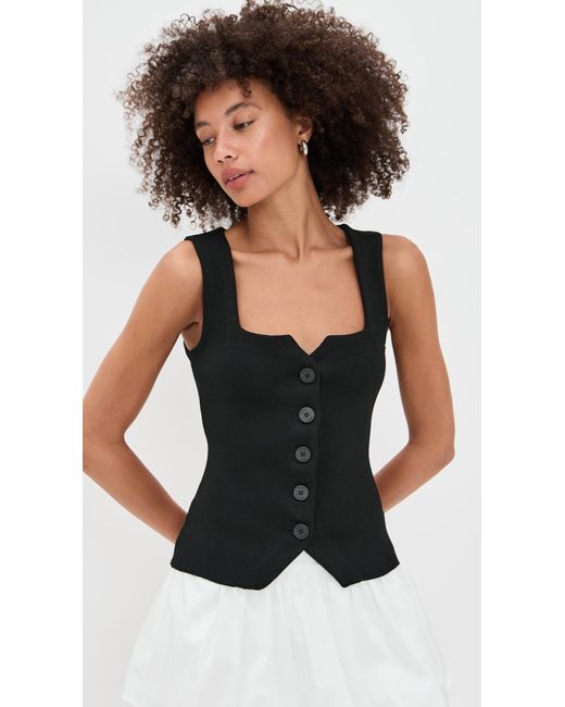 Staud Black Marisa Vest