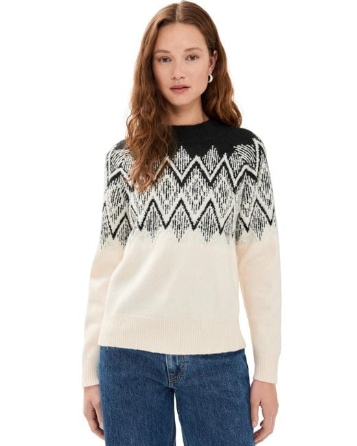 Varley Black Siren Relaxed Jacquard Sweater