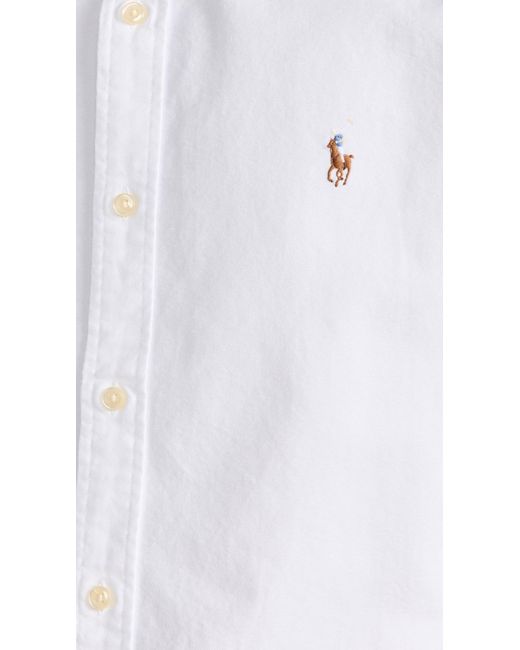 Polo Ralph Lauren White Classic Fit Iconic Oxford Shirt for men