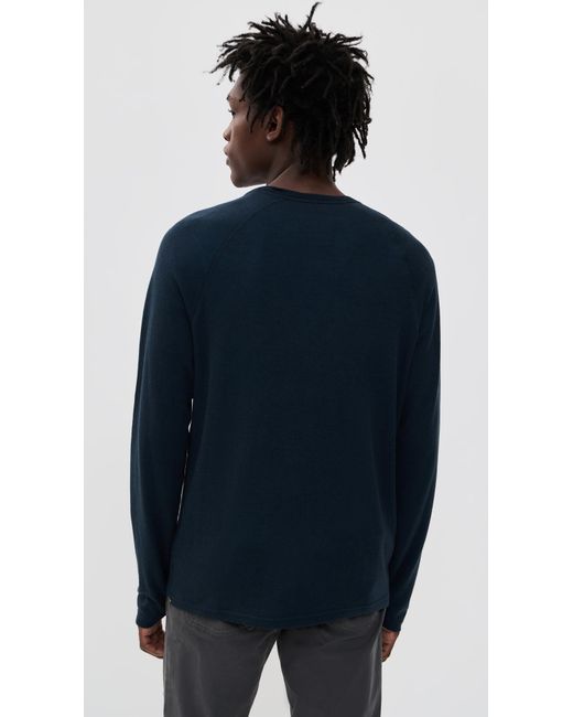 Billy Reid Blue Raglan Crew for men
