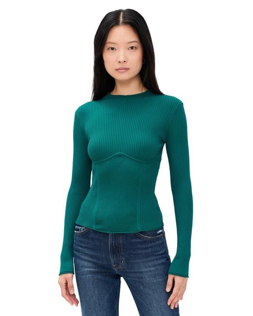 Le Bos Green Adele Knit Top