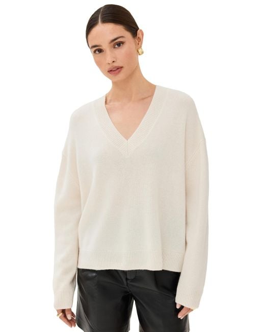 Anine Bing White Lee Sweater