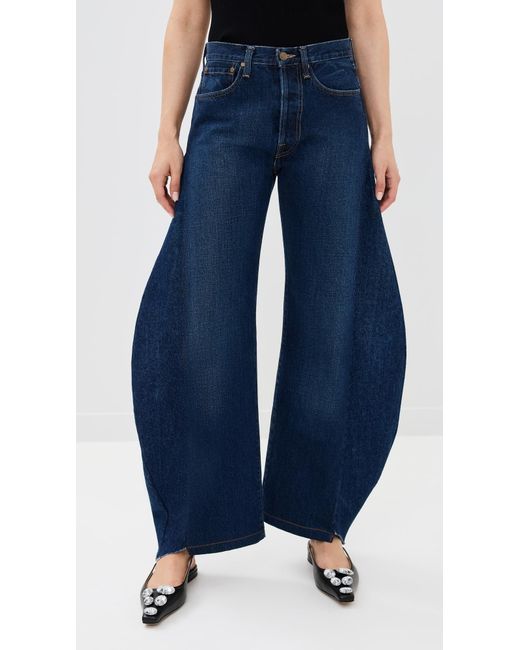 A.W.A.K.E. MODE Blue A. W.A. K.E. Mode Upcycled Jeans With Side Inserts