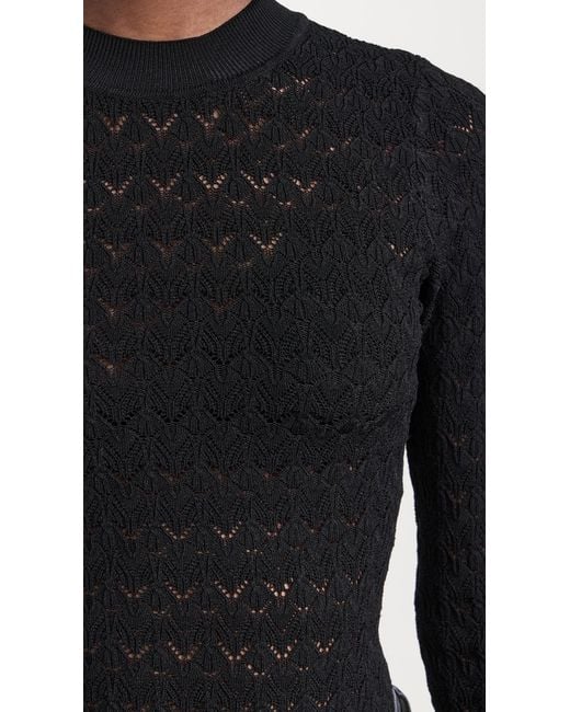 Sea Black Rue Fine Knit Gauge Knit High Neck Sweater