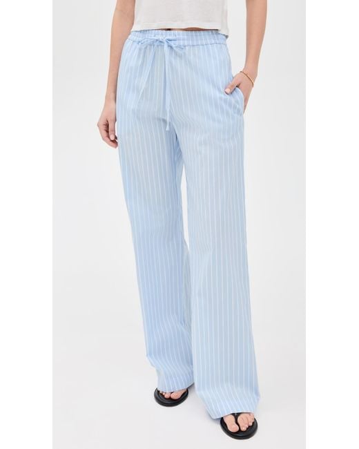 Enza Costa Blue Poplin Resort Pants