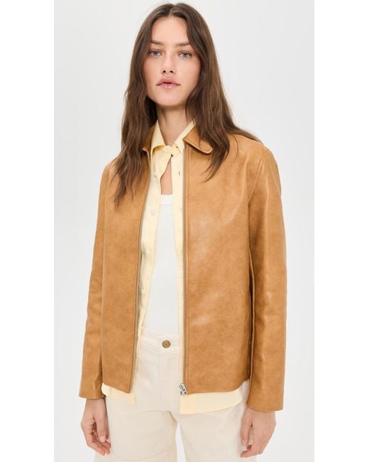 Rag & Bone Orange Jordie Faux Leather Jacket