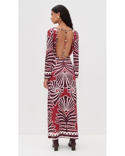 Seven Wonders Red Sienna Sleeved Maxi Dress