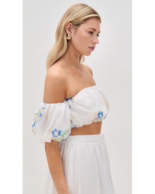 En Saison White Julia Top
