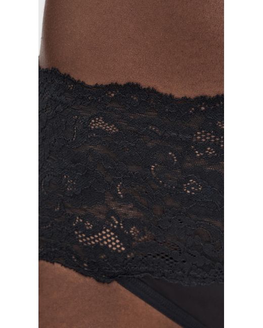 Hanky Panky Black Silky Skin High-Rise Panties