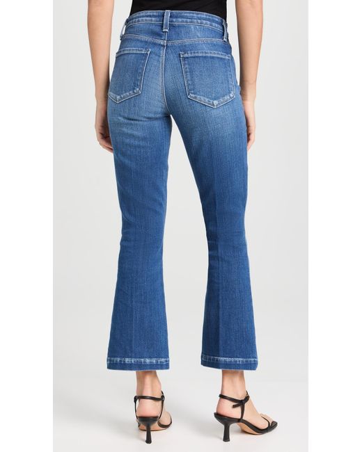 L'Agence Blue Ali High Rise Slim Flare Jeans