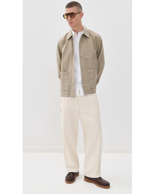 Norse Projects Natural Julian Cotton Linen Overshirt for men