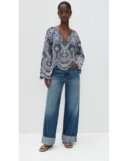 Cleobella Blue Citali Blouse