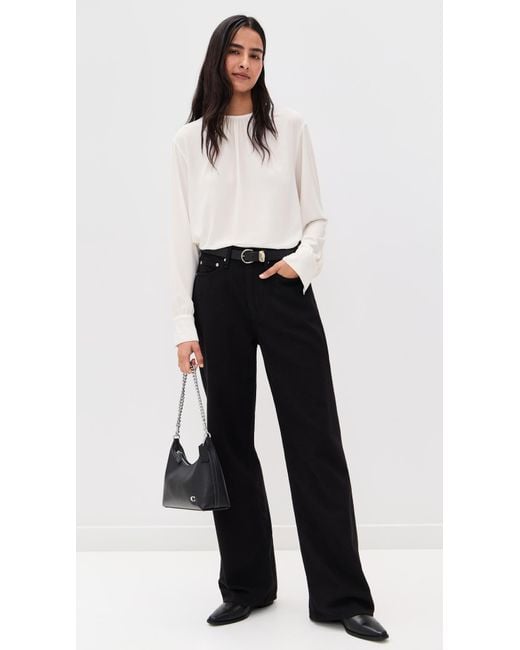 Vince White Soft Gathered Blouse
