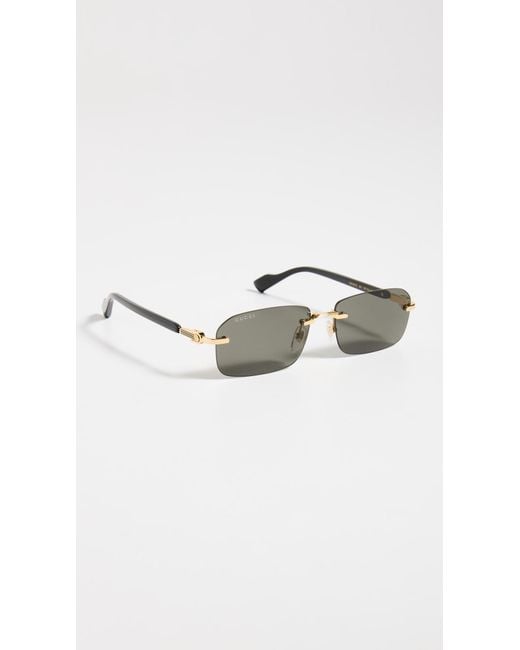 gucci round rimless sunglasses
