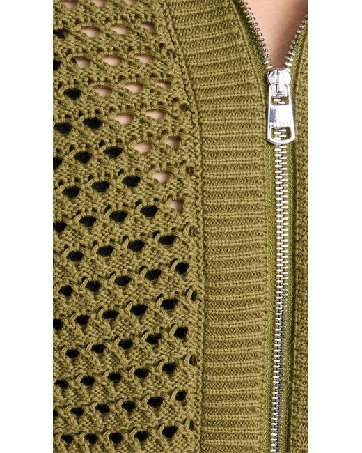 Varley Green Eloise Full Zip Knit