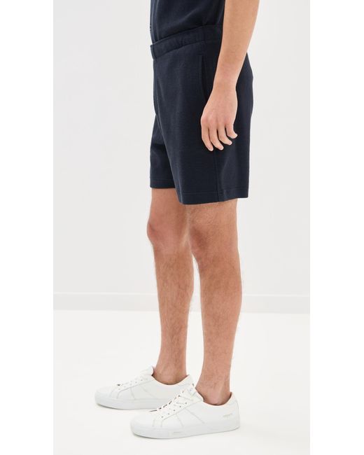 Vince Blue Boucle Pull On Shorts 6.25 for men