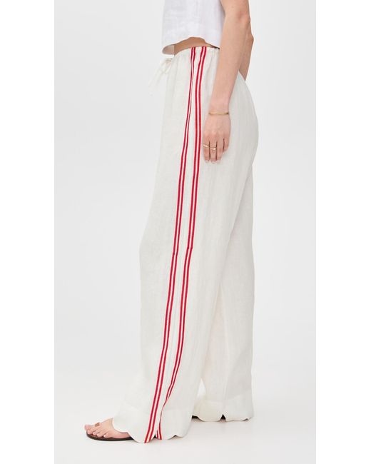 Vrg Grl White Milahn Linen Pants