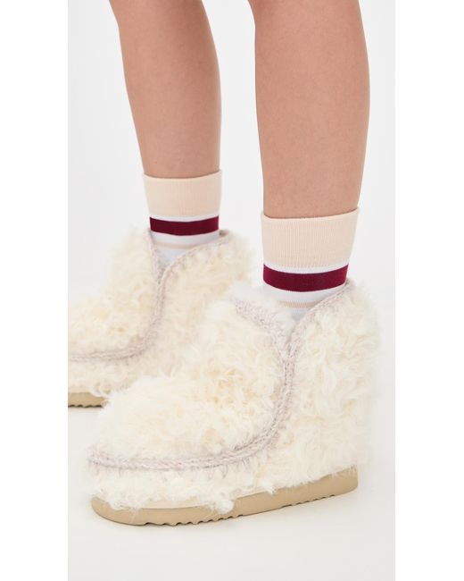 Mou White 18 Curly Boots