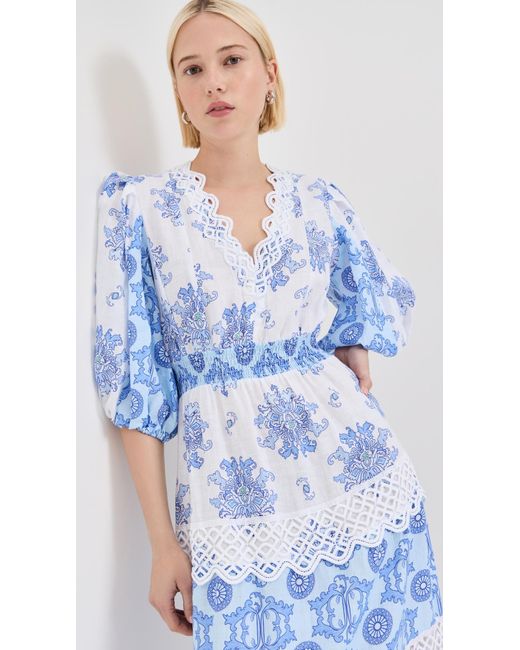 ワンピース TEMPTATION POSITANO Temptation Positano Congo Printed And Embroidered Long Dress