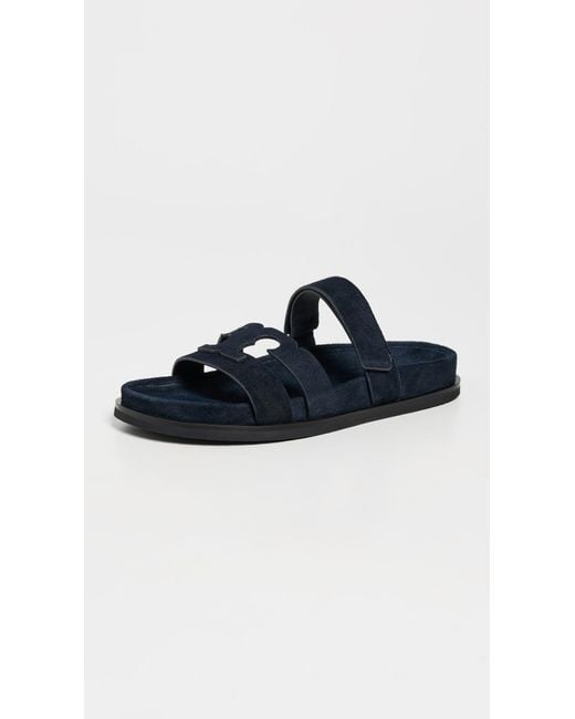 Tory Burch Blue Ines Sport Slides