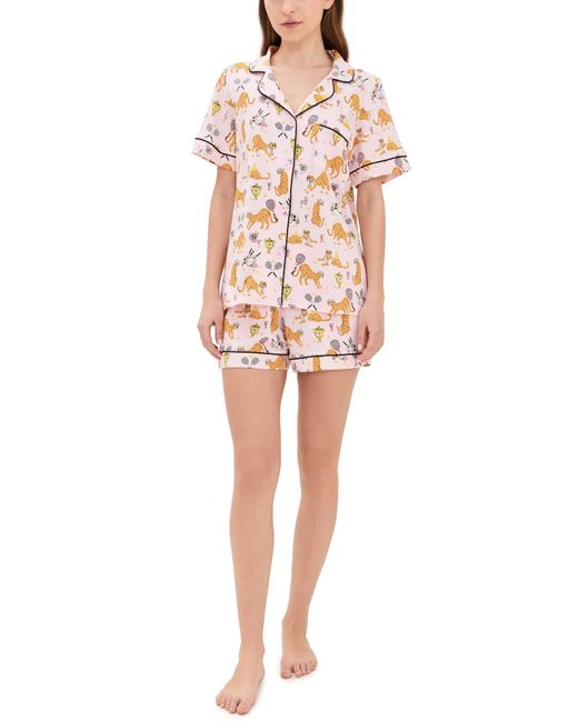 Bedhead PJs Multicolor Cotton Knit Short Sleeve Short Pajama Set