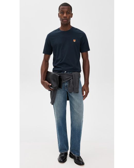 Maison Kitsuné Blue Fox Head Patch Regular Tee for men