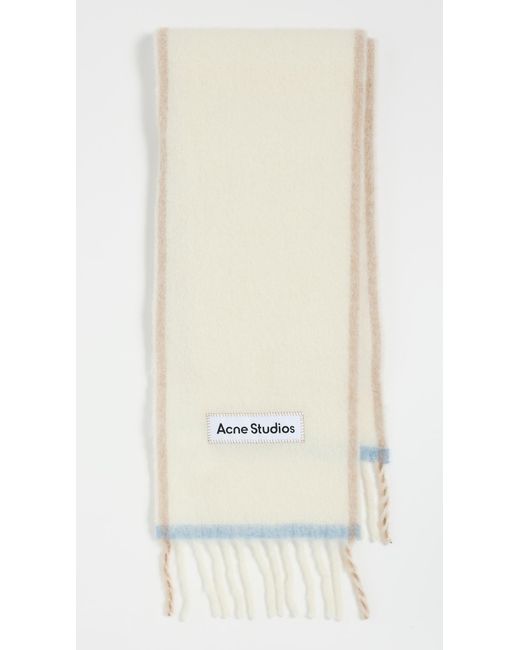 Acne White Vally Solid Scarf