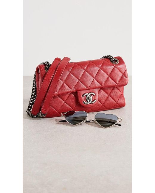 What Goes Around Comes Around Chanel Pink Calfskin Lock Flap Bag