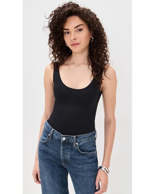 Commando Blue Neoprene Tank Bodysuit