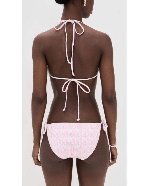 LoveShackFancy Brown Harbor Bikini Set