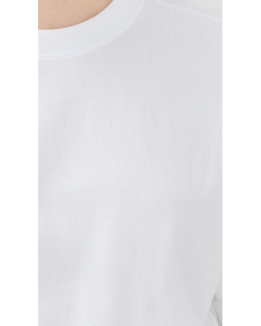 Tibi White Lightweight Crew Neck Sweatshirt