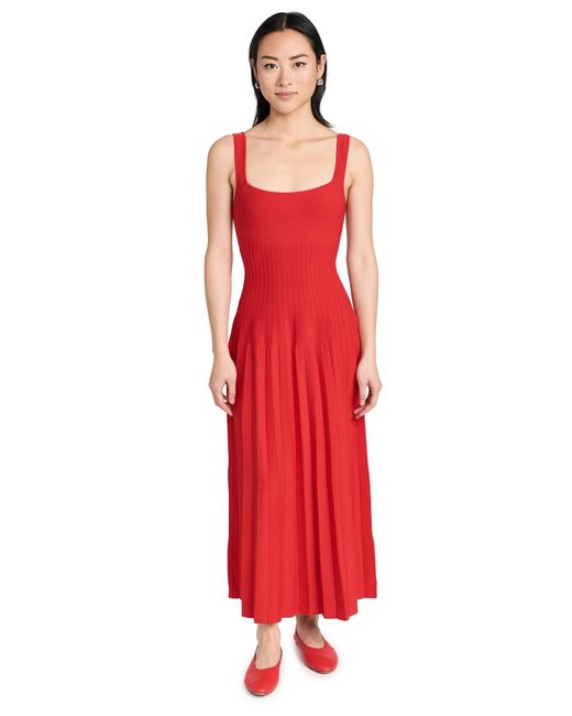 Staud Red Eison Dress X