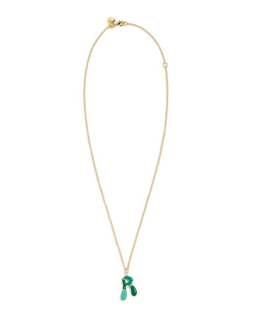 Mayamar White Enamel Initial Necklaces