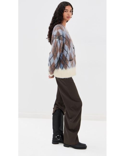 Acne Multicolor Mohair Knit Cardigan