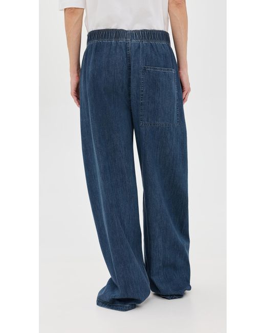 Tibi Blue Summer Denim Classic Wash Winslow Pants Petite