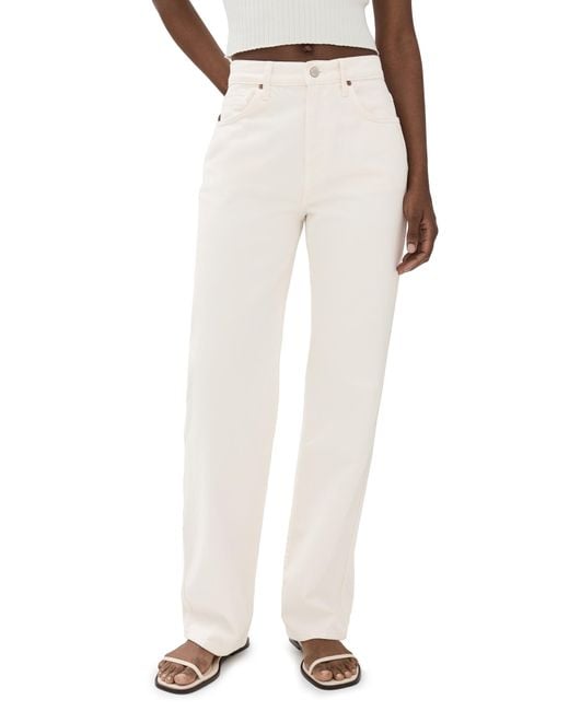 Reformation White Val 90s Straight Jeans
