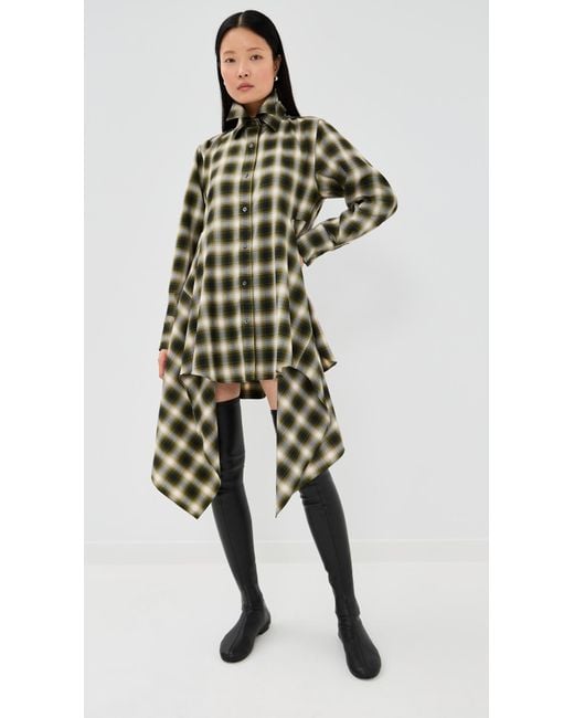 monse shirt dress Cascade Shirt Dress 2 / Light Olive