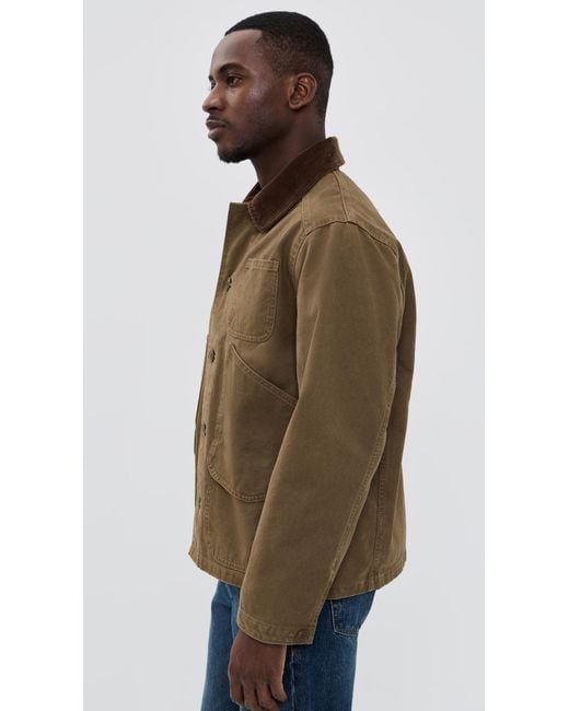 Filson Brown Canvas Outfitter Jacket for men