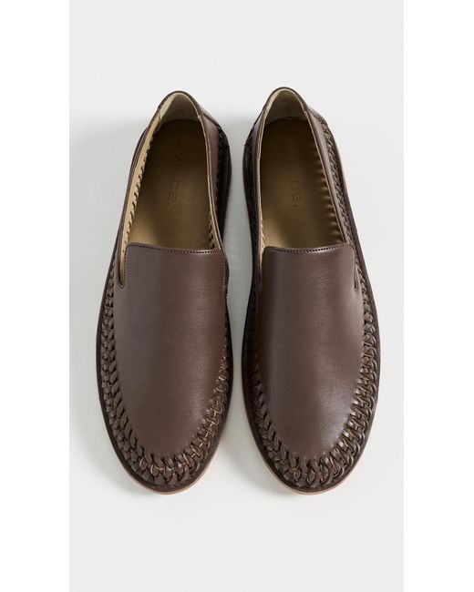 Vince Desmond Woven Leather Slip Ons Nutwood for Men | Lyst display picture 1