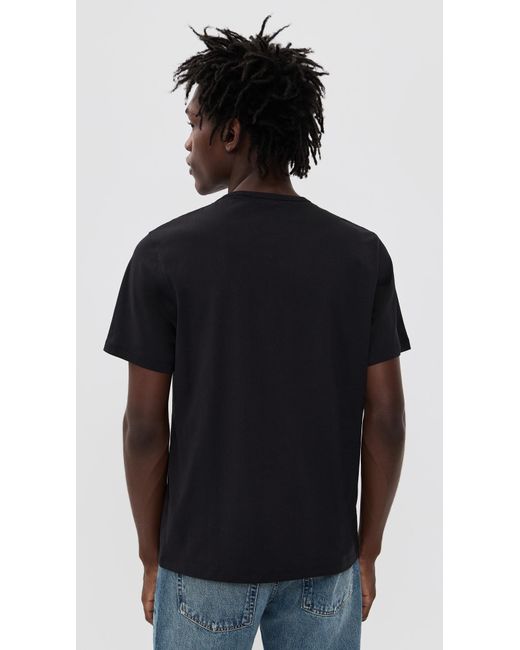 Theory Black Precise Cotton Tee for men