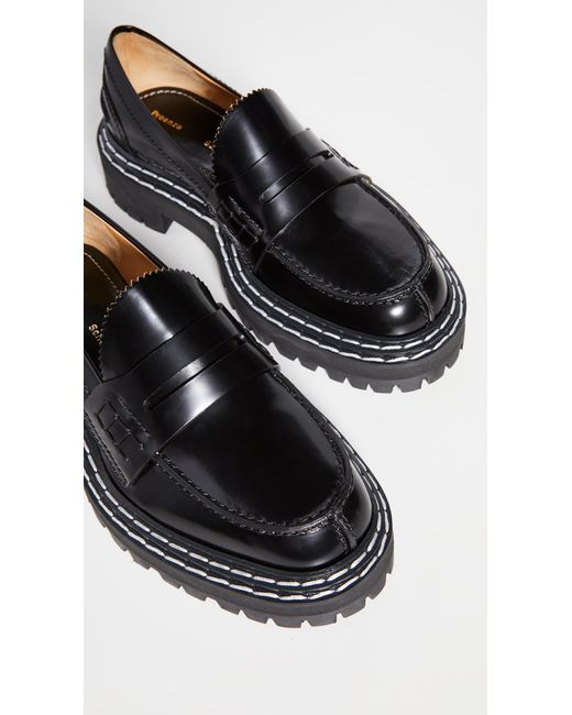 Proenza Schouler Leather Lug Sole Loafers in Black Lyst