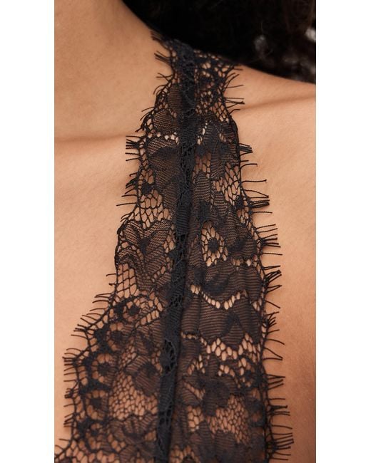 GUIZIO Lace Top Dress in Black | Lyst