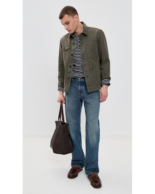 Alex Mill Black Garment Dyed Work Jacket for men