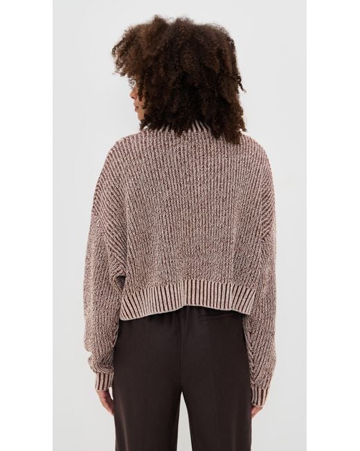 Staud Black Cropped Hampton Sweater