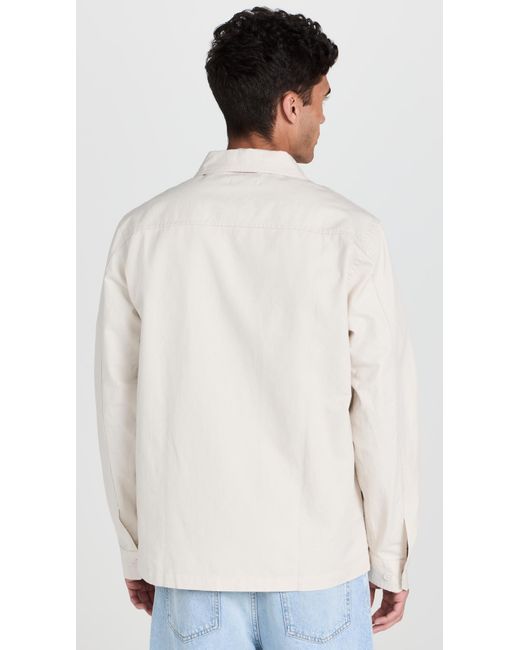Onia White Garent Dyed Twi Overhirt Tone for men