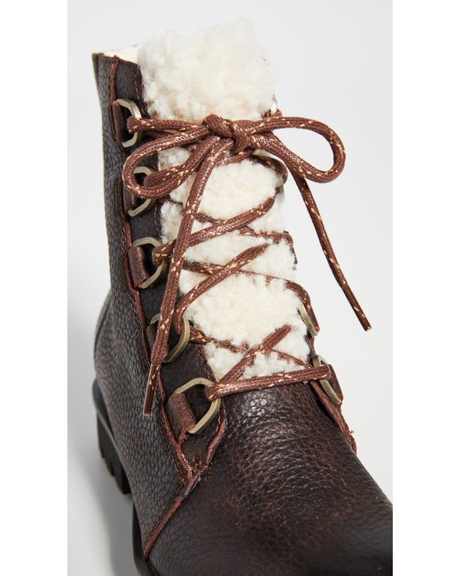 sorel phoenix lace shearling boot