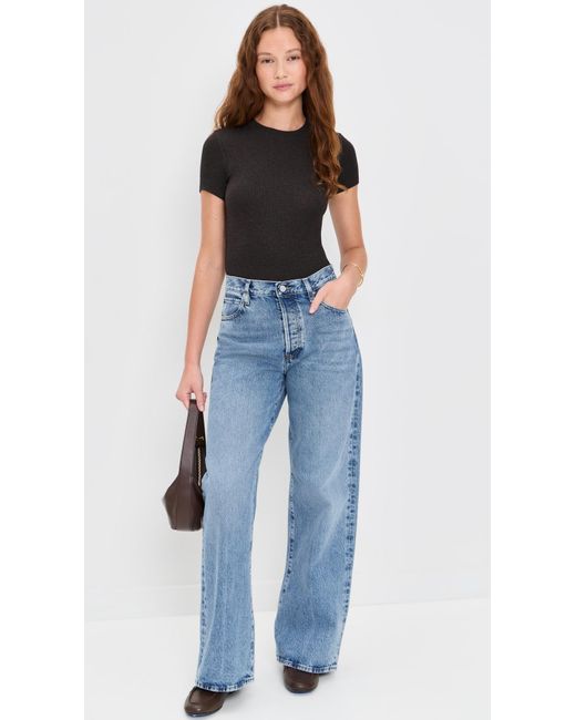 FRAME Black The Rib Baby Tee