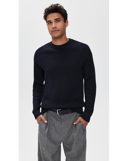 NN07 Blue Kaley Cotton Crewneck Sweater for men
