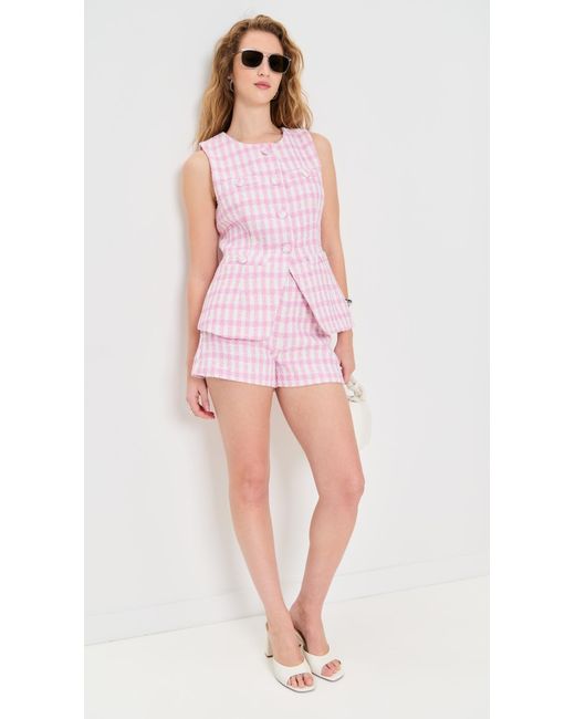 Endless Rose Pink Tweed Top Jacket