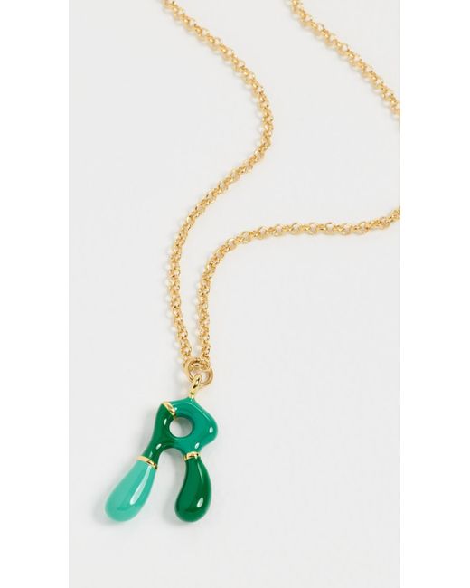 Mayamar White Enamel Initial Necklaces